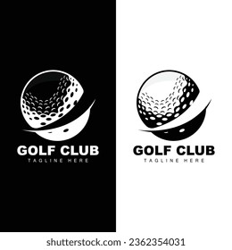 Golf Team Sport Logo Design Tournament Illustration Symbol Template