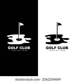 Golf Team Sport Logo Design Tournament Illustration Symbol Template