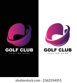 Golf Team Sport Logo Design Tournament Illustration Symbol Template