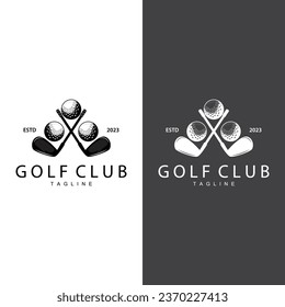 Golf Team Sport Logo Design Tournament Illustration Symbol Template