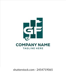 Golf or Teamwork graphic logo design template with golf graphic design illustration. icon, symbol, creative.
