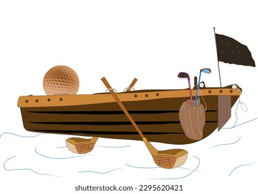 Golf techniques in a unique golf boat design