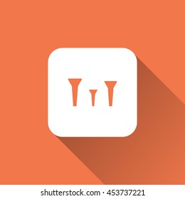 Golf Tee Icon. Flat Design