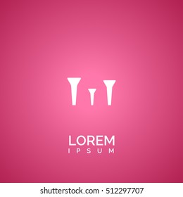 golf tee icon. golf tee logo
