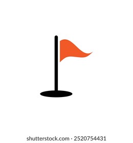 Golf tee icon logo design template isolated illustration
