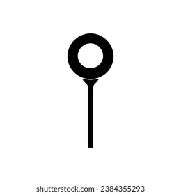 Golf Tee Icon on White Background - Simple Vector Illustration