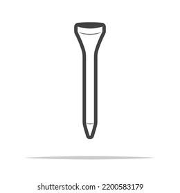 Golf Tee Icon Transparent Vector Isolated