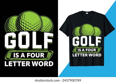 Golf Tee Shirt Design, Golf Quotes Vector Shirt