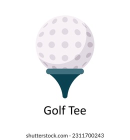 Golf Tee Vector  Flat Icon Design illustration. Sports and games  Symbol on White background EPS 10 File