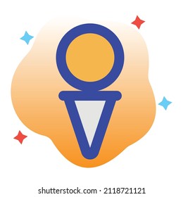 Golf tee Vector icon which is suitable for commercial work and easily modify or edit it

