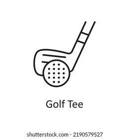 Ilustración de diseño del icono de contorno del vector del árbol de golf. Símbolo de deportes y premios sobre fondo blanco Archivo EPS 10