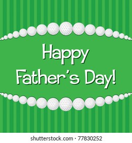 Golf theme Happy Father's Day card in vector format.