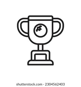 Golf Throphy Outline Icon Vector Illustration