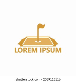 Golf ticket logo template design