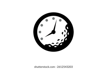 a golf time themed graphic image, white background. vector graphic base.