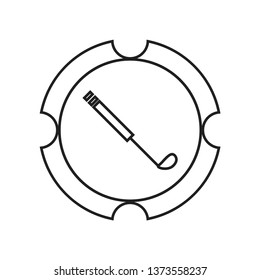 golf tool icon isolated on white background, vector illustration