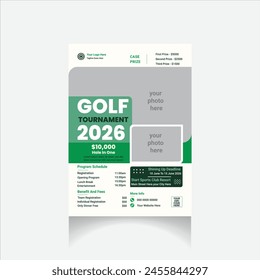 golf tournament advertisement flyer design