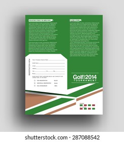 Golf Tournament Back Flyer & Poster Template
