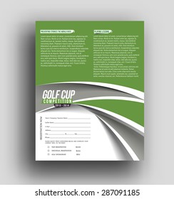 Golf Tournament Back Flyer & Poster Template