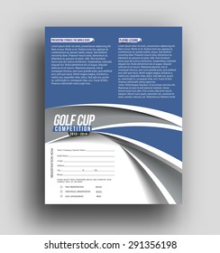 Golf Tournament Back Flyer & Poster Template
