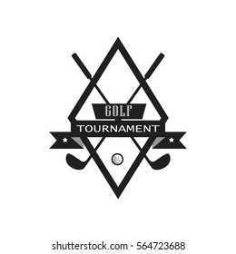 Golf tournament classic logo template. EPS 8