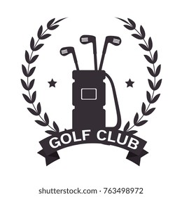 golf tournament and club logo labe