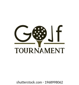 golf tournament design logo vector