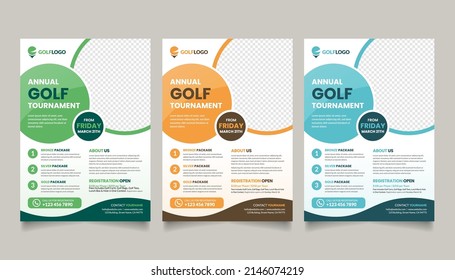 Golf Tournament Flyer Design Template