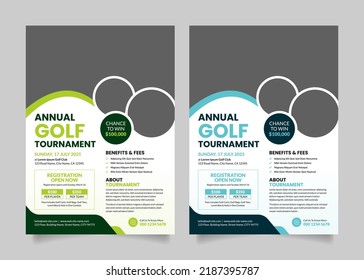 Golf Tournament Flyer Poster Design Template