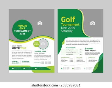 Golf tournament flyer template. golf tournament Sample text or golf club, Design of flyers, brochures, and leaflets for golf event championships,