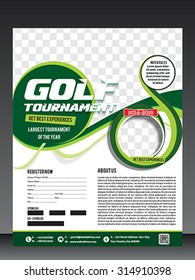 golf tournament flyer template vector illustration