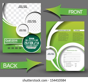 Golf Tournament Front & Back Flyer Template