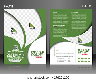 Golf Tournament Front & Back Flyer Template