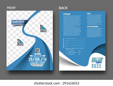 Golf Tournament Front & Back Flyer Template