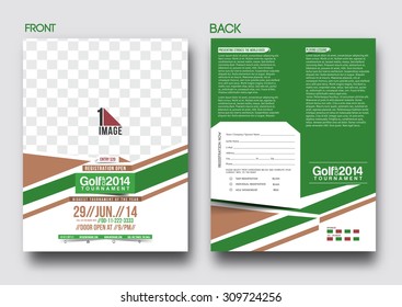 Golf Tournament Front & Back Flyer Template
