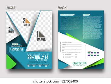 Golf Tournament Front & Back Flyer Template