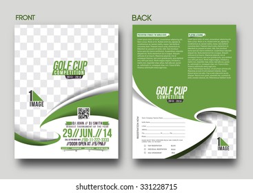 Golf Tournament Front & Back Flyer Template