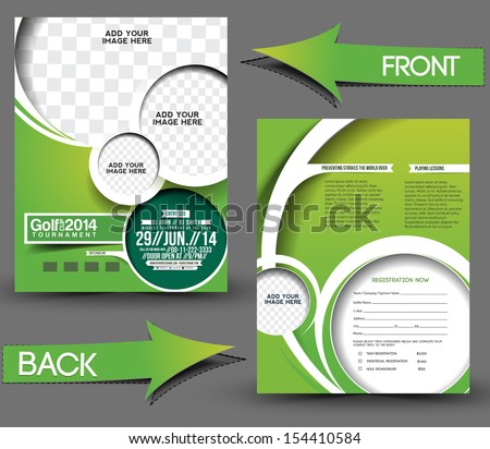 Golf Tournament Front & Back Flyer Template