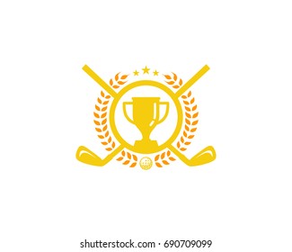 Golf Tournament Icon Logo Design Element