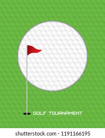 Golf tournament invitation flyer template graphic design.