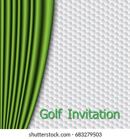 Golf tournament invitation flyer template vector graphic design. 
