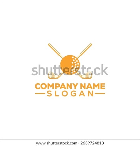 Golf Tournament Logo Design – Crossed Clubs and Ball Icon