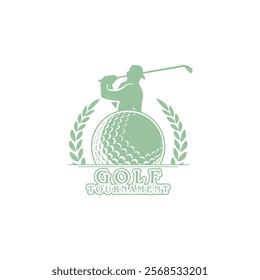 Golf Tournament Logo design simple Vector Stock