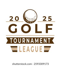 Golf tournament logo design template