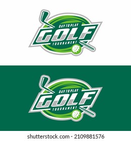 Golf Tournament Logo In Modern Minimalist Style