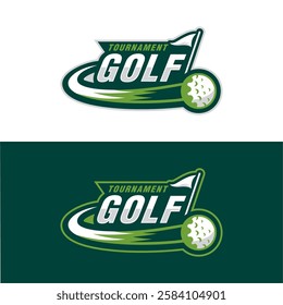 Golf tournament logo in modern minimalist style