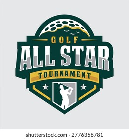 Golf Tournament Logo Template Design