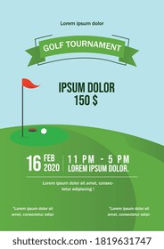 Golf tournament poster design template