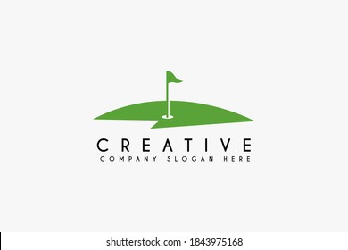 Golf tournament pro logo design vector illustration isolated on white background