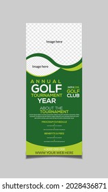 Golf Tournament Promotion Roll-up Banner design